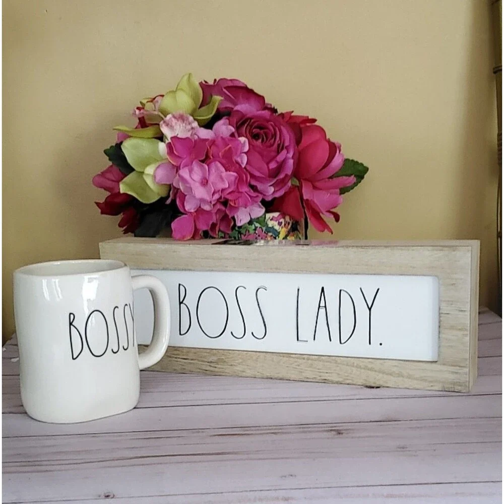 Rae Dunn Bundle Boss Lady Plaque & Bossy Mug